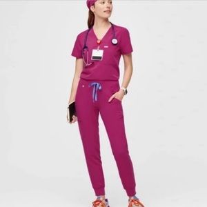 Figs Magenta Pants/Joggers Large Petite